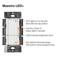 Load image into Gallery viewer, Elegant Maestro LED Dimmer Switch - Create Perfect Ambiance Anywhere, 3-Pack