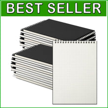 Load image into Gallery viewer, 18-Pack A5 Top Wirebound Graph Paper Notebooks - Perfect for Sketching &amp; Design