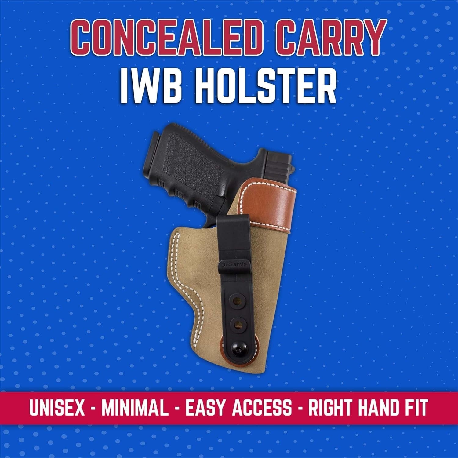 Lightweight Sof-Tuck Leather Holster for GLOCK & Taurus - Easy Access Right-Hand