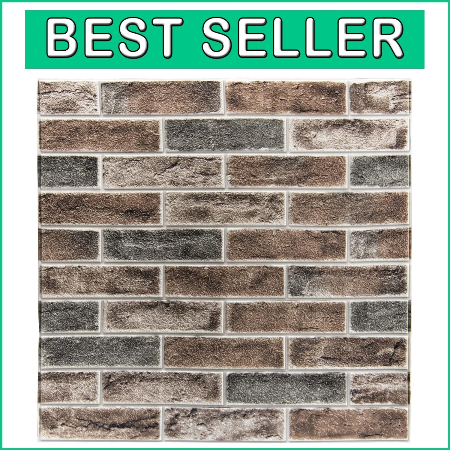 20-Pack 3D Peel and Stick Faux Brick Wall Panels - Waterproof & Stain Resistant