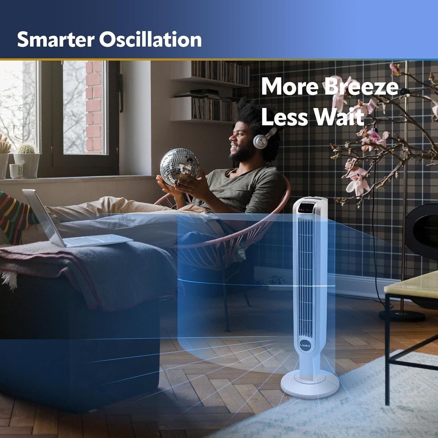 Portable 36" Oscillating Tower Fan with Timer - Ideal for Bedroom & Home Office