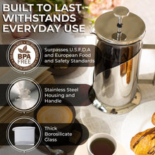 Load image into Gallery viewer, BPA-Free Insulated French Press Coffee Maker - 34oz with Lifetime Replacement
