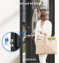 Load image into Gallery viewer, Keyless Entry Biometric Door Lock - Satin Nickel with Back-lit Keypad