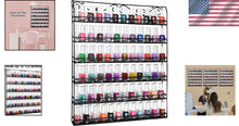 Load image into Gallery viewer, Polished Black 6-Tier Nail Polish Organizer for Up to 132 Bottles, Easy Install