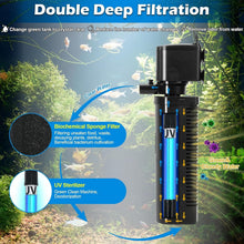 Load image into Gallery viewer, Powerful 5W U-V Internal Filter for Fish Tanks 20-75 Gallons - Fresh &amp; Saltwater