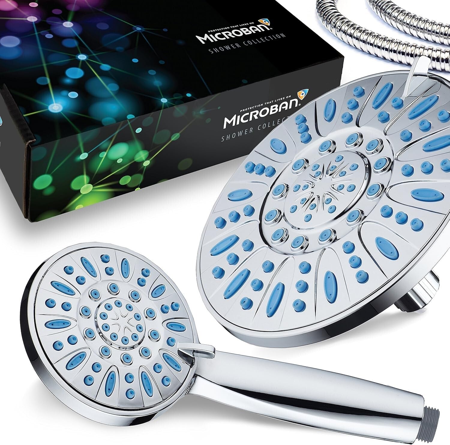 Elegant Rainfall Shower System with Antimicrobial Nozzles for Healthier Bathing