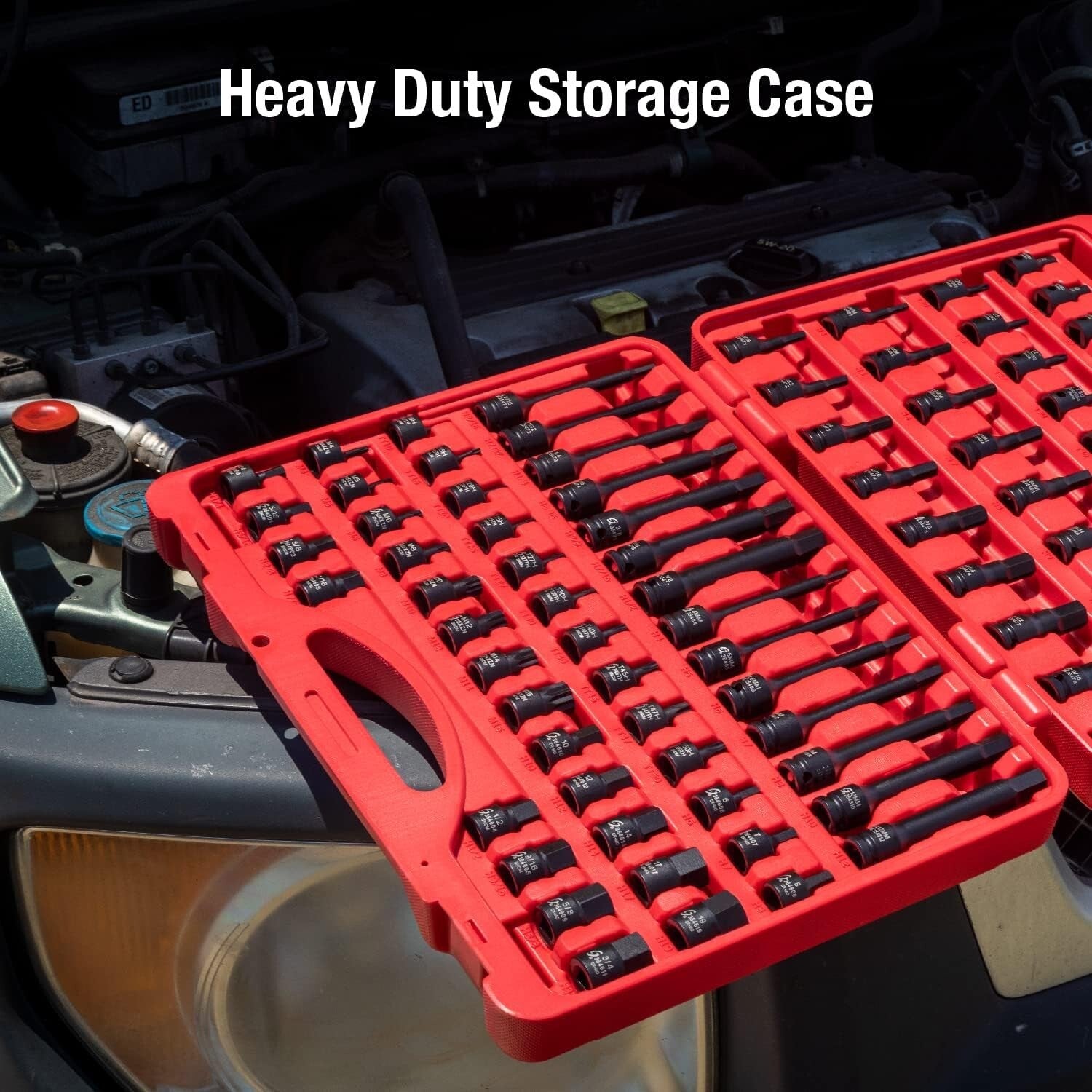 84-Piece 3/8" Drive CR-MO Master Hex Bit Impact Socket Set - Durable & Versatile