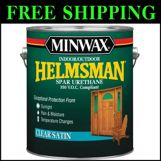 Helmsman Spar Urethane, Gallon - Satin Finish | UV & Rain Resistant Wood Varnish