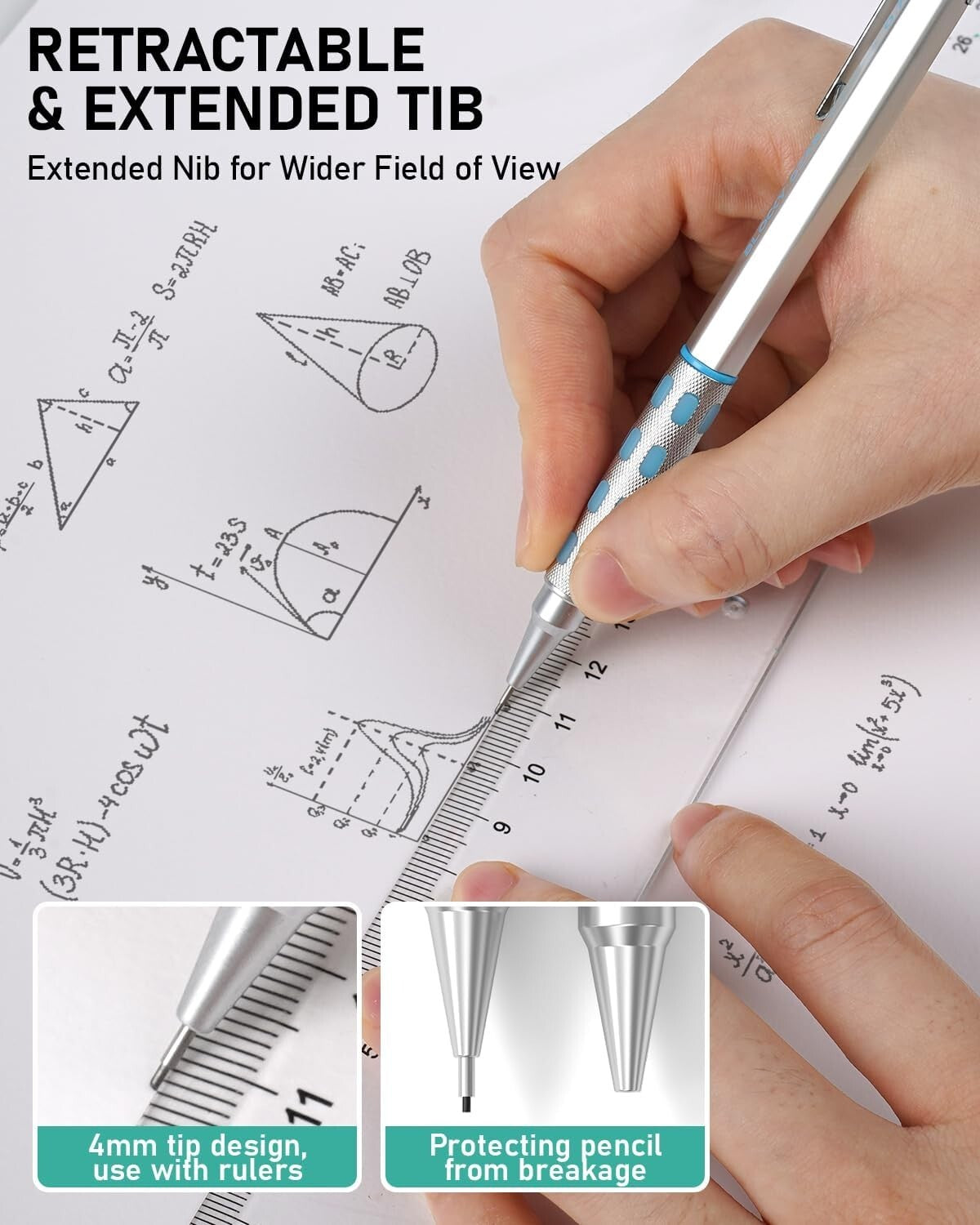 Premium 40PCS Metal Mechanical Pencil Set with Leather Case - Ideal for Artists