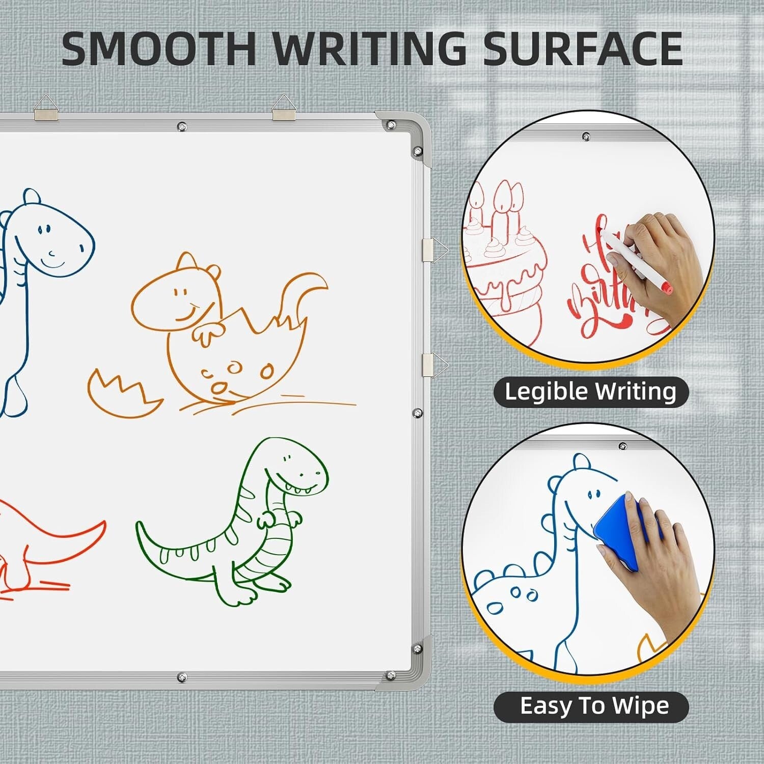 2-in-1 Magnetic Dry Erase Calendar and Blank Whiteboard for Creative Planning