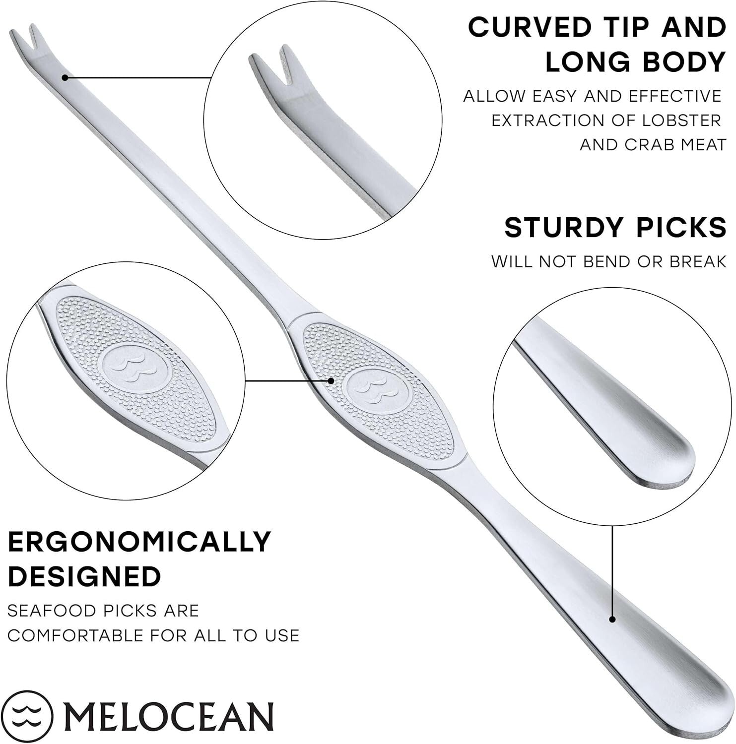 Elegant 8-Piece Seafood Cracker & Nut Tools Set in Gift Box – Lifetime Warranty