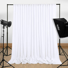 Load image into Gallery viewer, Premium White Backdrop Curtain Panels - 4 x 5ft x 10ft for Photography and Decor