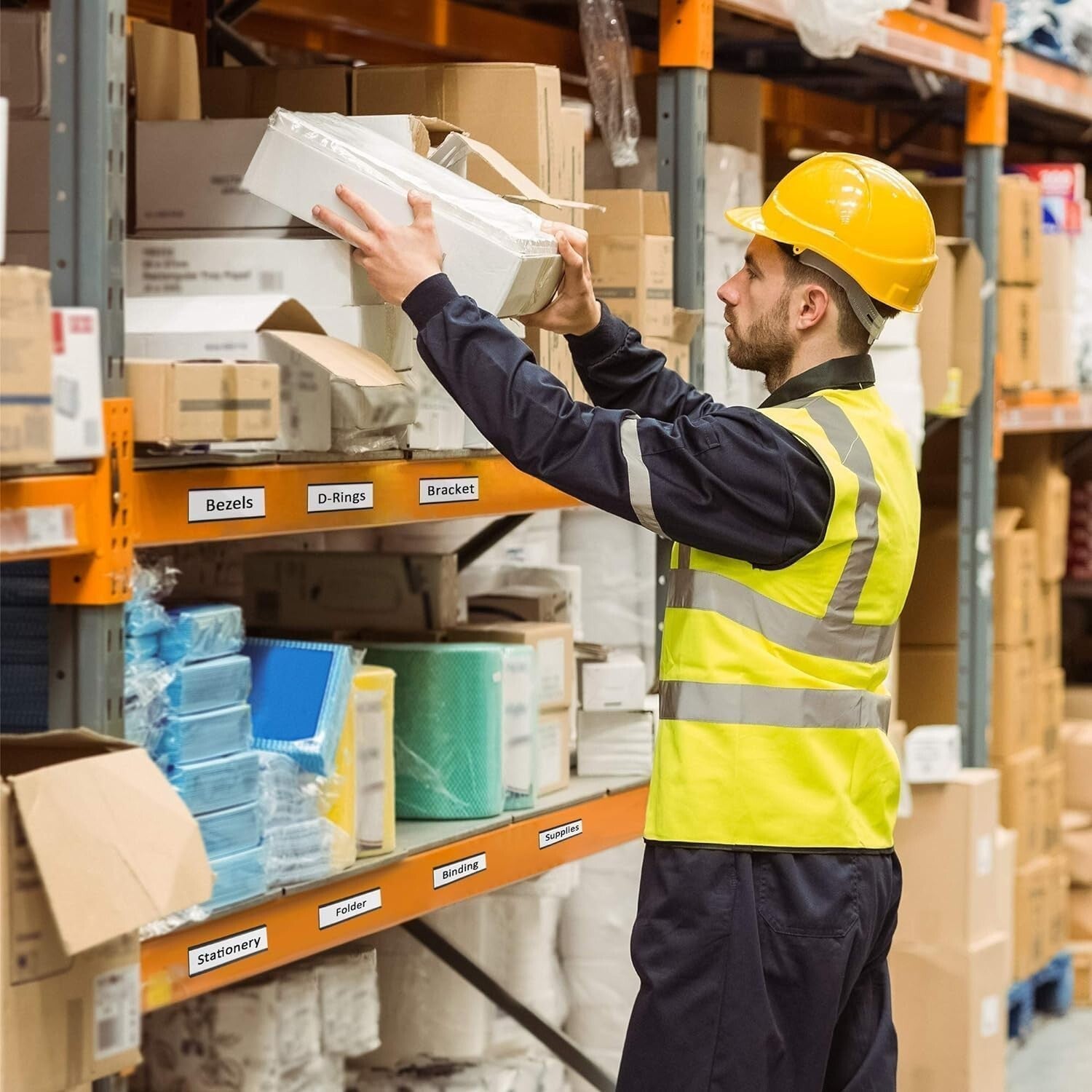 C Channel Magnetic Label Holders - 50 Packs, 5" x 3" Weatherproof for Easy Use