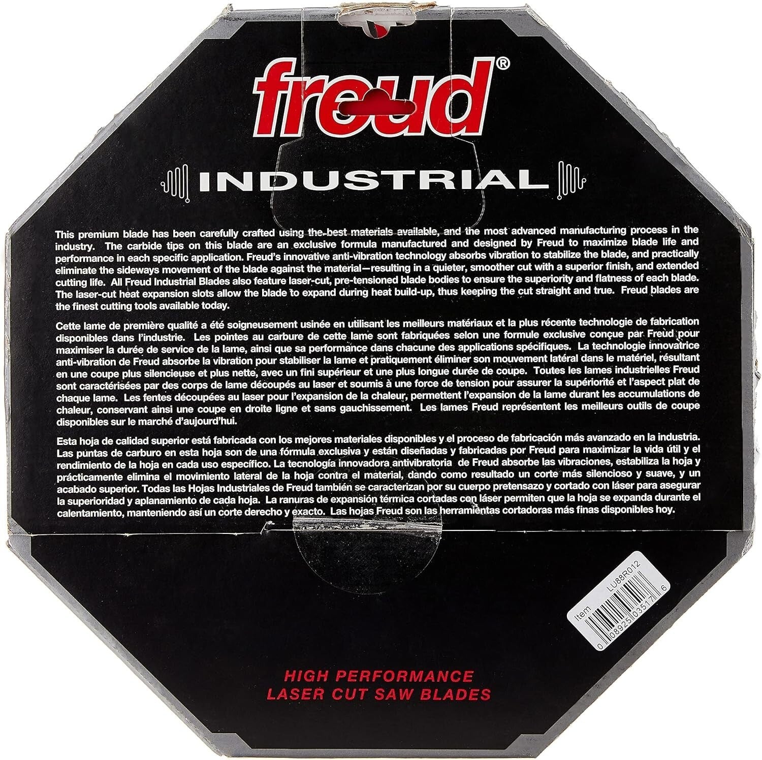 Professional 12-Inch Thin Kerf Saw Blade - 80 Teeth with Non-Stick Finish