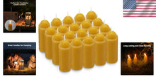 Load image into Gallery viewer, Long Burning Unscented Beeswax Candles - Perfect for Lanterns &amp; Emergencies