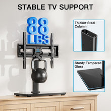 Load image into Gallery viewer, Universal Swivel TV Stand for 32-65 inch TVs - Adjustable Height &amp; Glass Base