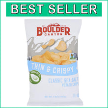 Load image into Gallery viewer, Thin &amp; Crispy Sea Salt Potato Chips, 6 OZ Bags - 12 Pack Perfect for Snacking