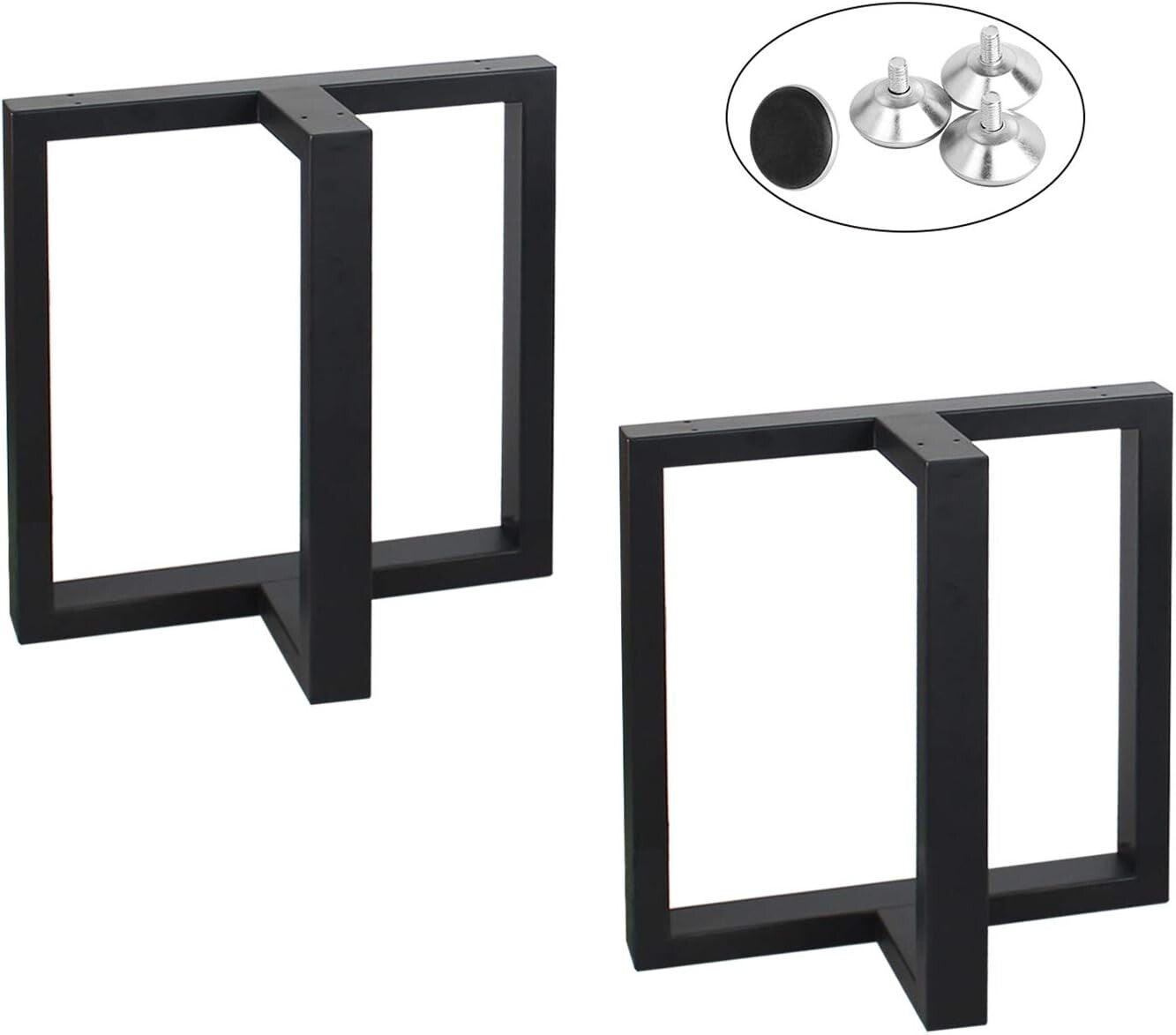 Industrial Rustic T-Shape Table Legs - 15.7'H x 17.7'W for Custom Furniture