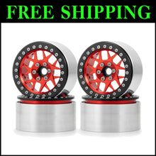 Load image into Gallery viewer, Stylish Red Beadlock Wheels - Upgrade Your 1/10 RC Crawler's Performance