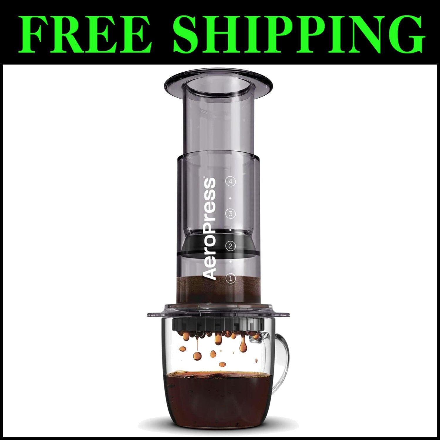 Clear Black Coffee Maker: 3-in-1 Brew Technology for Smooth Espresso Anywhere