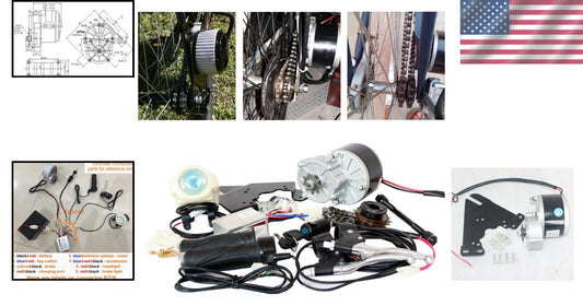 Complete 250W DC Motor Kit for 24V/36V E-Bike Conversion - Performance Upgraded