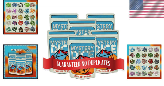 Wide Range of Patterned Polyhedral Dice - Pack of 7 for Role Playing Games