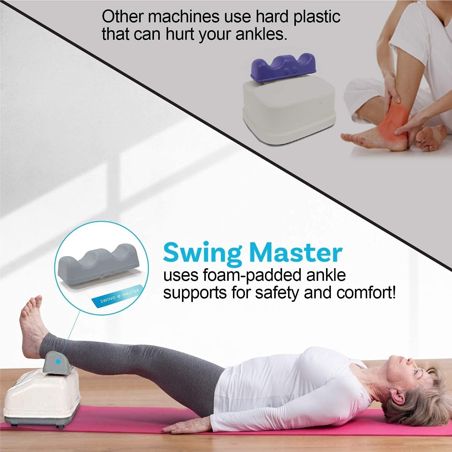 Compact Swing Master Chi Machine - Gentle Muscle Stimulation with Remote Control