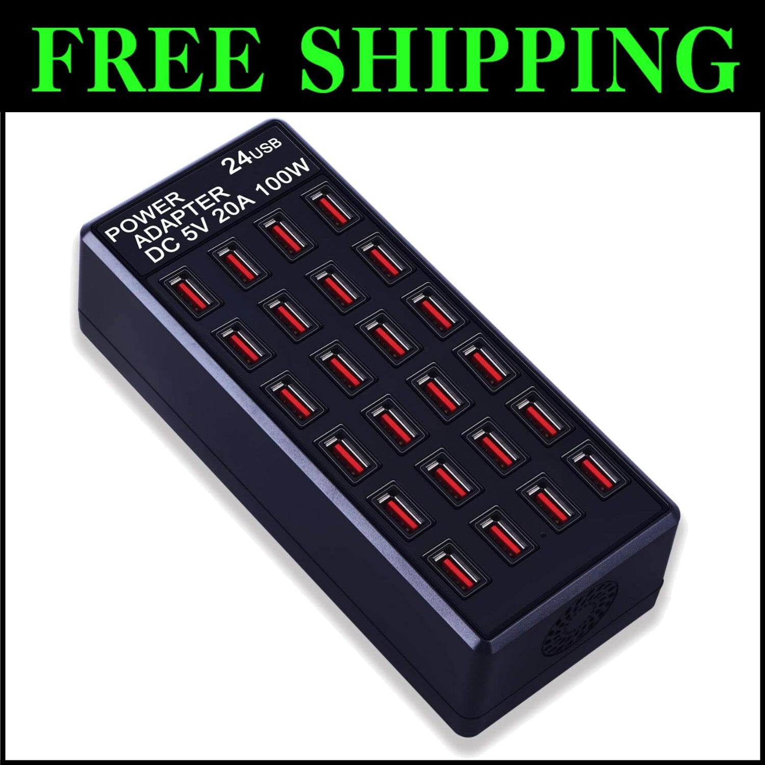 Portable 24-Port USB Fast Charging Station - Safe and Efficient for Travel