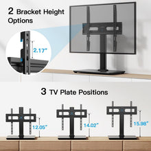 Load image into Gallery viewer, Quick Install Tabletop TV Stand for LCD/LED TVs up to 65 Inches - 88 lbs Support