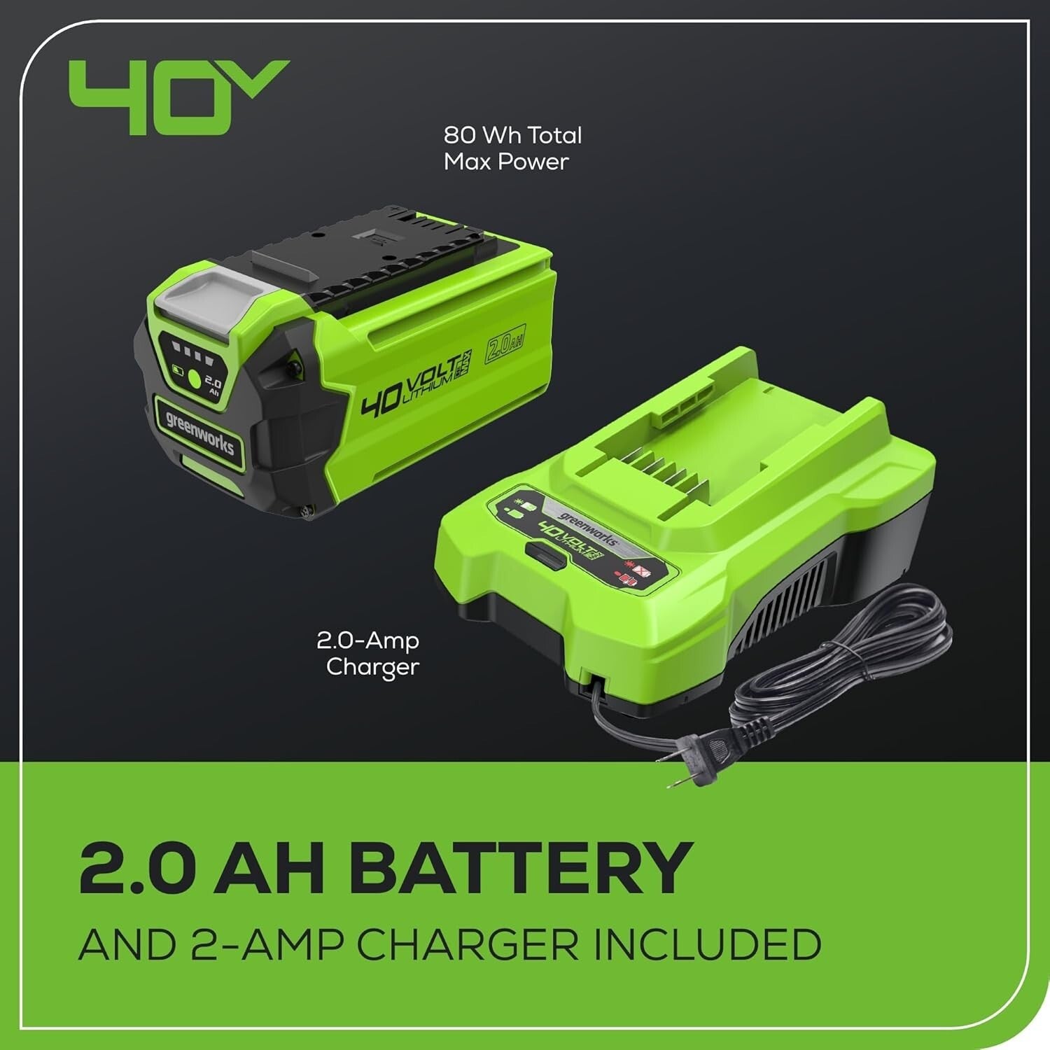 40V 8-Inch Cordless Polesaw with Battery & Charger - Effortless Tree Trimming