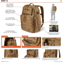 Load image into Gallery viewer, Water-Resistant Tactical Backpack - 37L Rush 24 2.0 for Outdoor Adventures