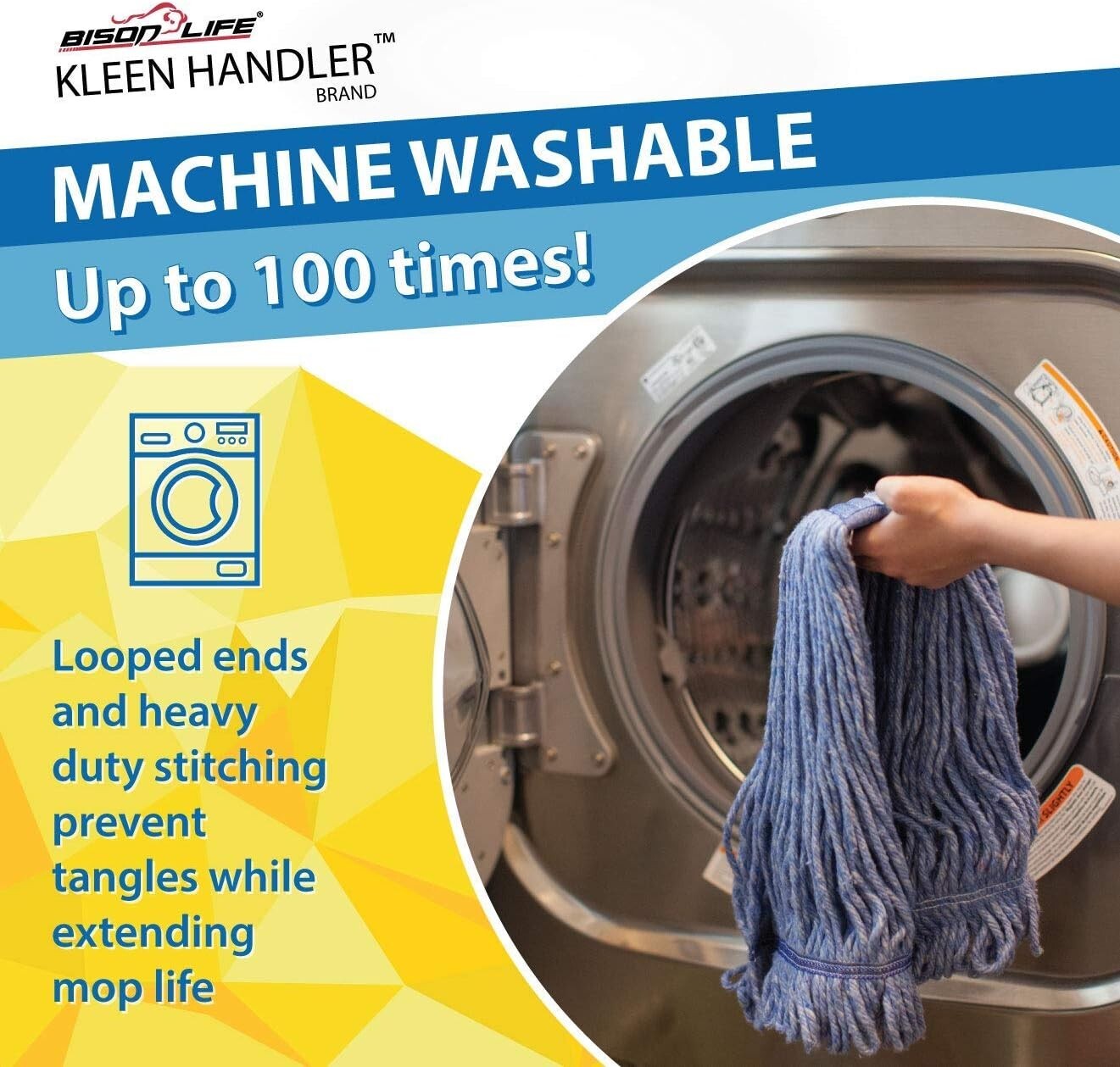 Heavy-Duty Cotton Mop Head Refill Pack of 6 - Ultimate Floor Cleaning Solution