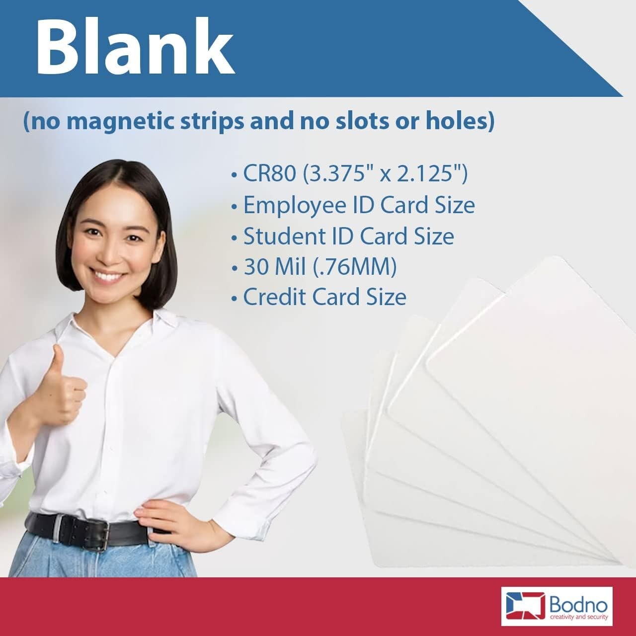 500-Pack Premium Graphic Quality PVC ID Cards - Perfect for All Printers