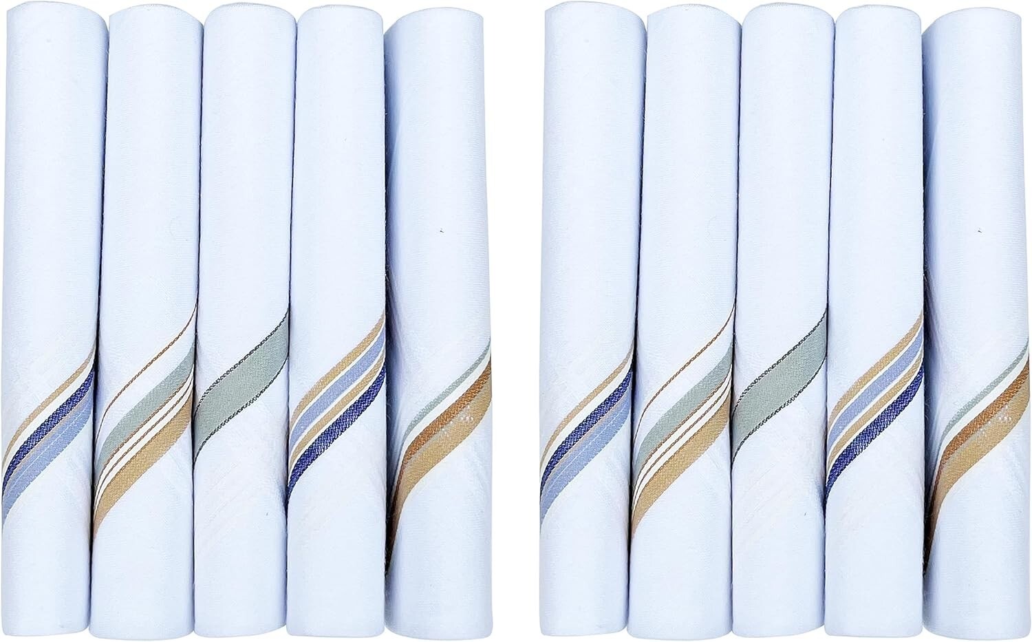 Classic 100% Cotton Handkerchiefs - Super Absorbent 46x46 cm, Machine Washable