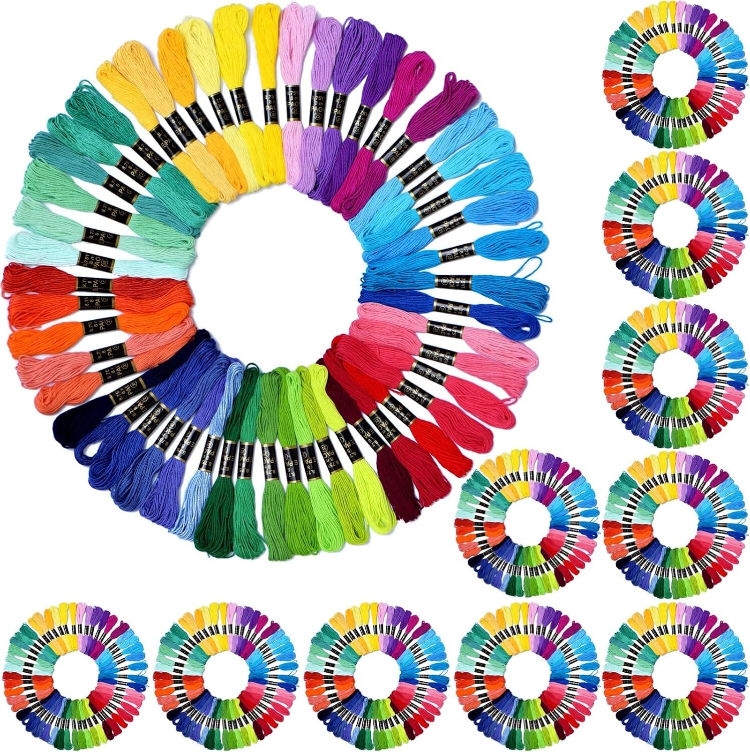 10 Packs of 50 Colors Cotton Embroidery Floss - Perfect for Crafts & Gifts