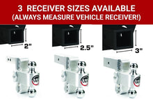 Load image into Gallery viewer, USA-Made Adjustable Trailer Hitch with Easy Turnover Tow Balls - 18,500 lbs