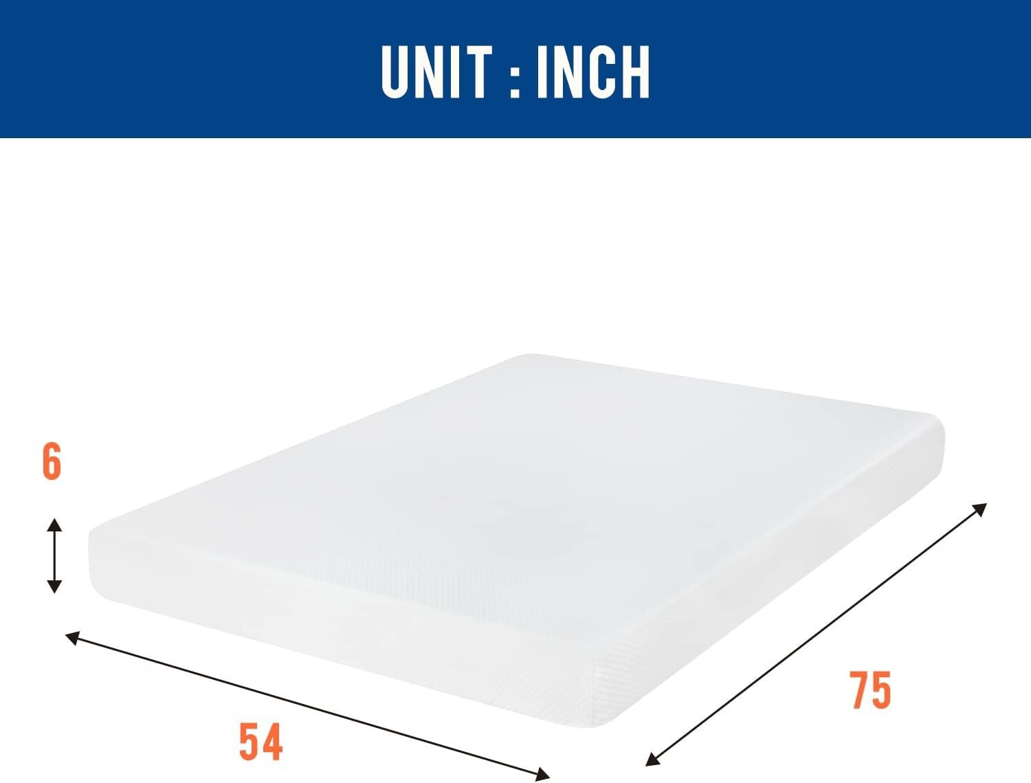 Full Gel-Infused Mattress - Pressure Relieving Comfort with Washable Cover