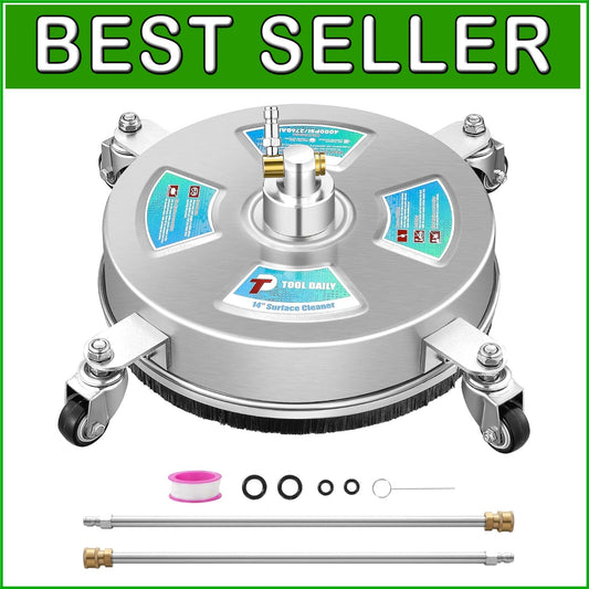 Circle 14" Surface Cleaner with Quick Connect - 4000 PSI Power Washer Accessory