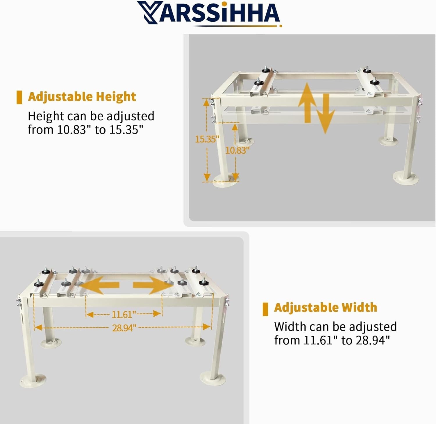 Adjustable Mini Split Ground Stand for 9000-36000 BTU AC Units - 440LBS Capacity
