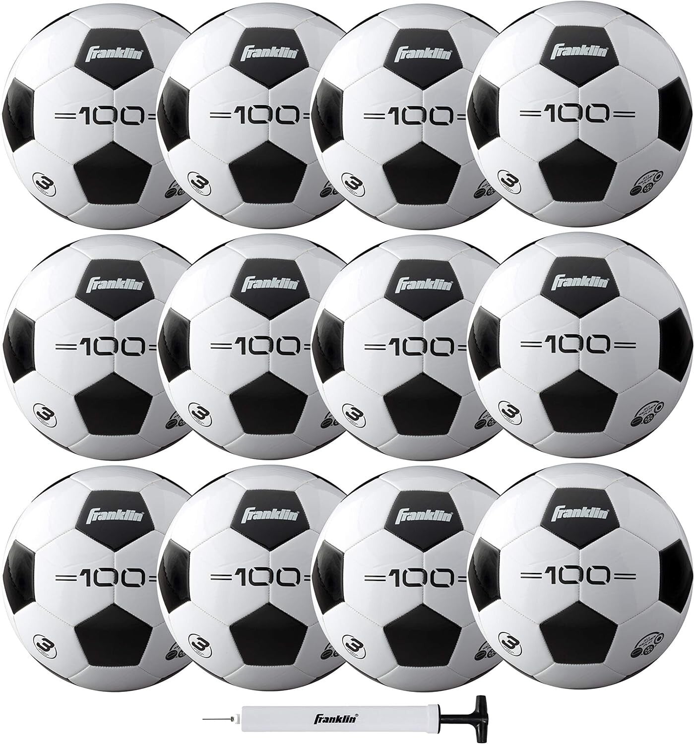 Youth & Adult Soccer Balls - Durable PVC, Soft Foam, Sizes 3, 4 & 5 - Bulk Set