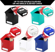 Load image into Gallery viewer, 5-Piece Trading Card Holder Set: Deck Box, Sleeves &amp; Dividers - Modern Design