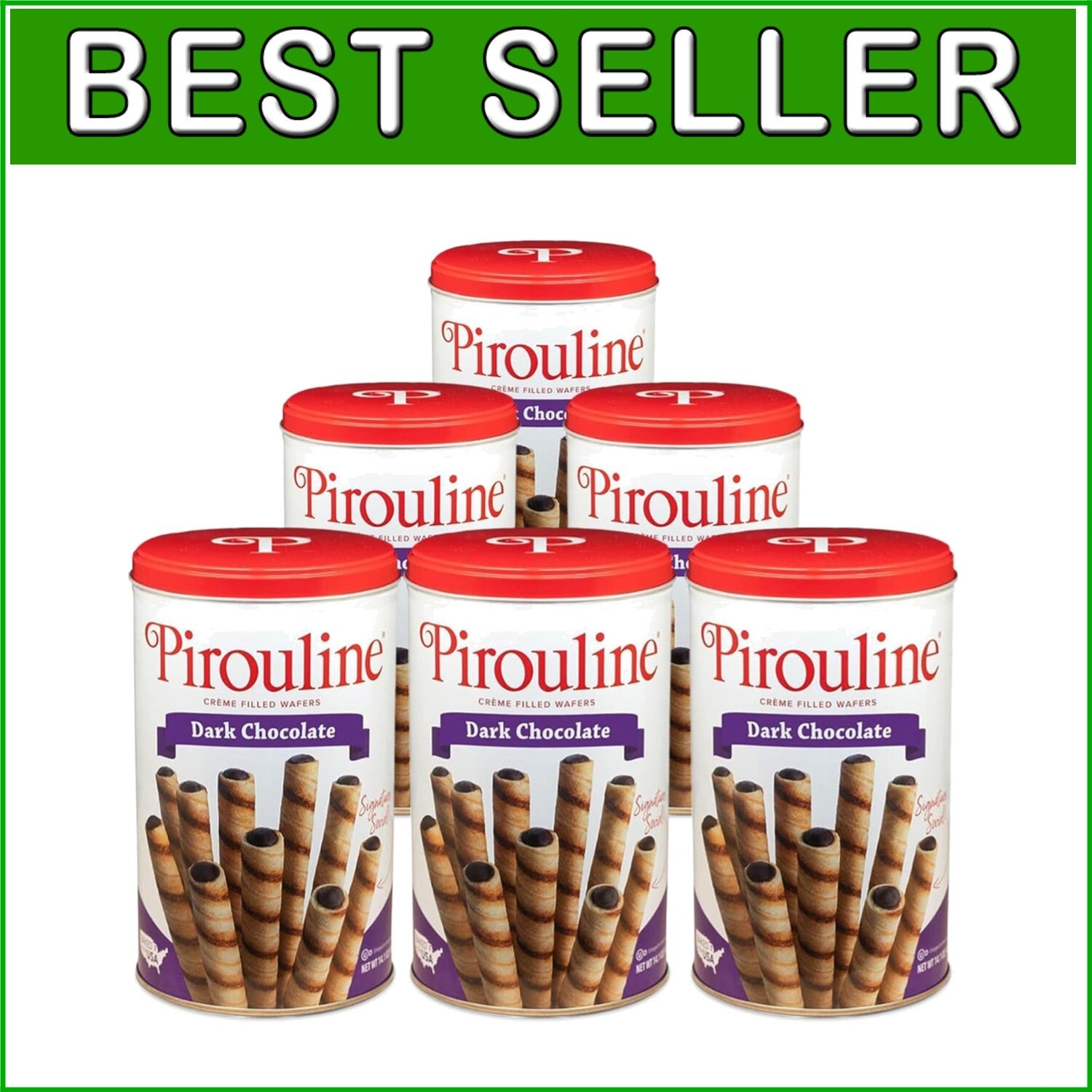 Delicious Dark Chocolate Rolled Wafers – Ideal for Dipping and Gifting – 6-pack