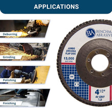 Load image into Gallery viewer, 4 1/2" Flap Discs with Premium Zirconia - 40 Grit for Efficient Angle Grinding