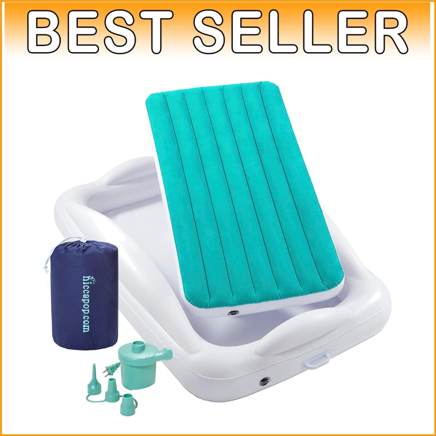 Inflatable Kids Mattress with Extra Tall Bumpers - Ideal for Travel and Camping