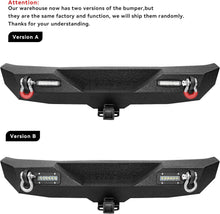 Load image into Gallery viewer, Stylish Jeep Wrangler JK Compatible Bumper with Built-In LED Lights &amp; D-Rings