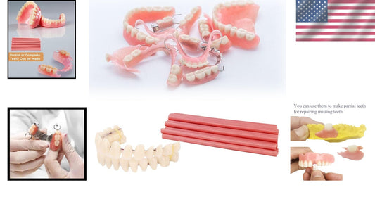 DIY Denture Kit for Missing Teeth Repair - Adjustable Comfort & Natural Finish
