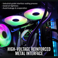 Load image into Gallery viewer, Whisper-Quiet 120mm ARGB AIO CPU Cooler for Intel &amp; AMD - Customizable Lighting