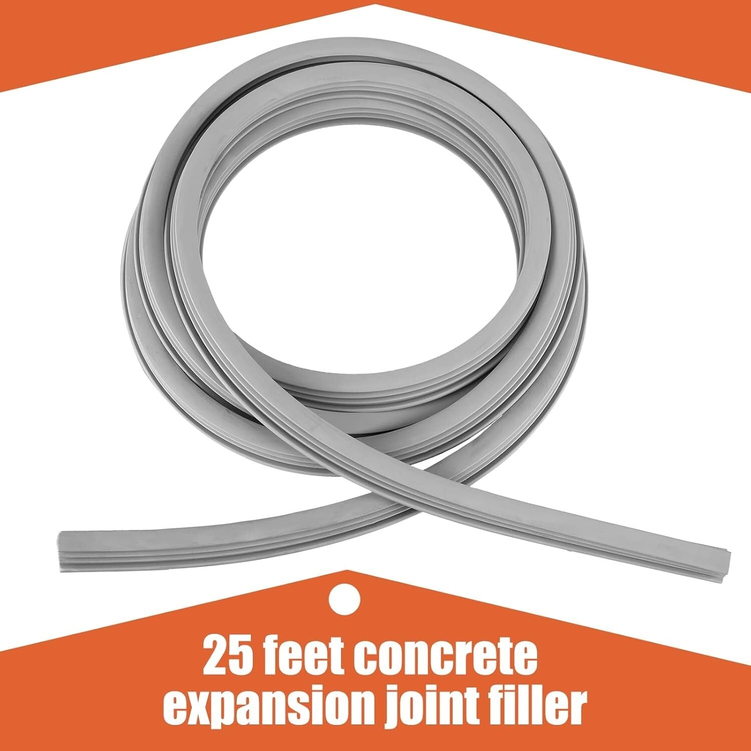 Flexible EPDM Concrete Expansion Joint Filler - 25ft Driveway Repair Solution