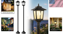 Load image into Gallery viewer, Rotating 63-Inch Solar Garden Lights - 2 Pack Waterproof with Automatic On/Off
