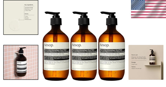 Resurrection Aromatique Hand Wash Pack of 3 - Gentle Cleanser for All Skin Types